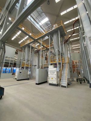 Linha de revestimento industrial automatizada perfil de alumínio do pó do vertical