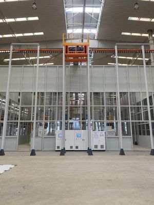 Linha de revestimento industrial automatizada perfil de alumínio do pó do vertical