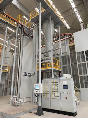 Linha de revestimento industrial automatizada perfil de alumínio do pó do vertical