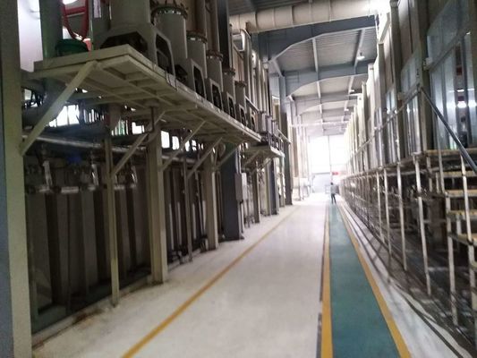 150 T/mês Linha de produção de oxidação e comprimento máximo do perfil 6500 mm