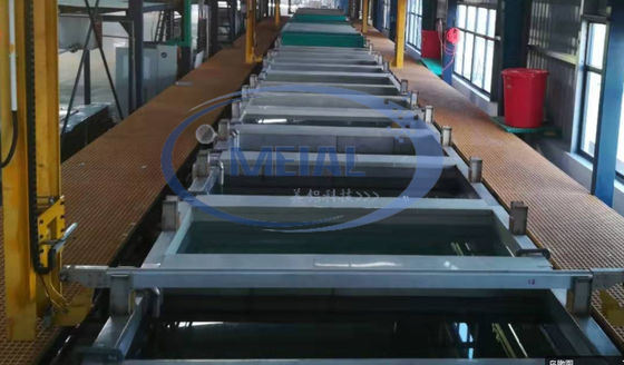 Linha de produção de anodização de alumínio de 900T/Mês com espessura de filme anodizante de 1-25um