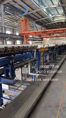 Bom preço Linha de anodização 24000T / ano Capacidade 7,2 metros Profil de alumínio Tratamento de superfície Linha de anodização on-line