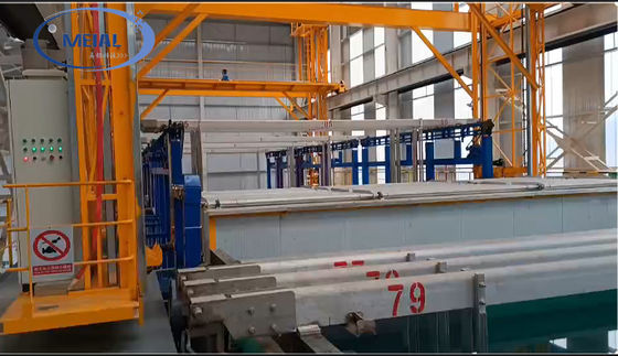 Linha de produção de anodização personalizável de poupança de energia de capacidade de 500 T para perfis de alumínio