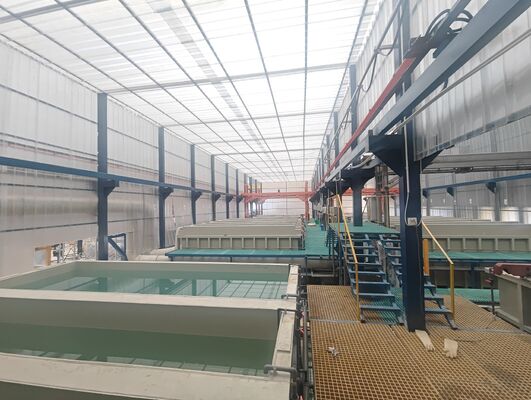Bom preço Linha de anodização totalmente automática do controle do PLC de MEI-AL 500 toneladas/mês com espessura de filme de 5-25 µm on-line