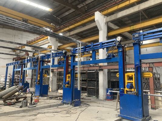 Bom preço Linha de Anodização de Alumínio Semi-Automática com Capacidade de 1200T/M e Comprimento de Perfil de 6500mm on-line